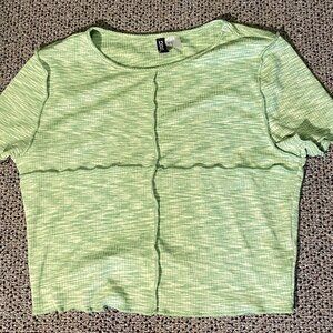 Green Crop Top
